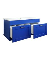 Товар: Тумба с раковиной Sanflor Ванесса 95 С15330 подвесная Индиго - фото 2 Тумба с раковиной Sanflor Ванесса 95 С15330 подвесная Индиго — фото 2, Мебель для ванной