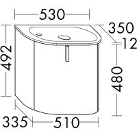 Тумба с раковиной Burgbad Lavo 2.0 55 SGCG053LG0227F5048C0037*1 подвесная Белая глянцевая — фото 3, Мебель для ванной