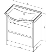 Тумба под раковину Aquanet Сидней 60 243667 подвесная Белая — фото 8, Мебель для ванной