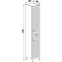 Товар: Шкаф пенал Runo Милано 30 R УТ000002107 Белый - фото 5 Шкаф пенал Runo Милано 30 R УТ000002107 Белый — фото 5, Пеналы для ванной комнаты
