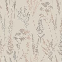 Обои Grandeco Universe 5 UI 3205 Винил на флизелине (1,06*10,05) Бежевый/Коричневый/Сиреневый, Листья/Цветы/Штукатурка — фото 1, Обои для стен