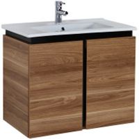 Тумба с раковиной Creavit Verti 80 VE0080.42.VV подвесная Орех — фото 1, Тумбы с раковиной