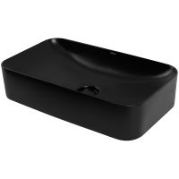 Раковина-чаша Abber Rechteck 60 AC2204MB Черная матовая — фото 1, Раковины накладные