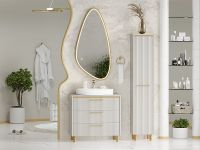 Товар: Шкаф пенал Brevita Elche 35 L ELC-05035-010L Серый кашемир Золото - фото 9 Шкаф пенал Brevita Elche 35 L ELC-05035-010L Серый кашемир Золото — фото 9, Мебель для ванной