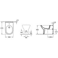 Товар: Биде Villeroy&Boch O.Novo 54610001 Альпийский белый - фото 5 Биде Villeroy&Boch O.Novo 54610001 Альпийский белый — фото 5, Биде напольные