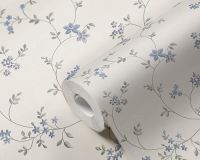 Обои AS Creation Maison Charme Винил на флизелине (0,53*10,05) Белый/Серый/Синий, Цветы арт-39071-3 — фото 4, Обои для стен