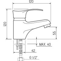 Смеситель для раковины Ростовская Мануфактура Сантехники SL86-001 Хром — фото 6, Смесители