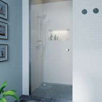 Душевая дверь Koller Pool Waterfall Line 90 QP10 профиль Хром стекло прозрачное — фото 1, Душевые двери в нишу