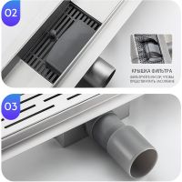 Товар: Душевой лоток Gappo G88007-1 с решеткой Нержавеющая сталь - фото 10 Душевой лоток Gappo G88007-1 с решеткой Нержавеющая сталь — фото 10, Душевые лотки