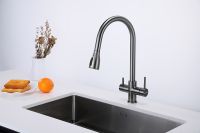 Смеситель для кухни Paulmark Lange La214212-GM Вороненая сталь — фото 2, Смесители для кухни