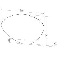 Зеркало Континент Alma 1000х700 ЗЛП614 с подсветкой с сенсорным выключателем — фото 10, Зеркала в ванную комнату