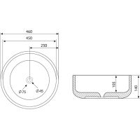 Раковина-чаша Abber Bequem 46 AC2100 Белая — фото 4, Раковины накладные