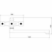 Смеситель для ванны Ростовская Мануфактура Сантехники PL4-140P универсальный Белый — фото 4, Смесители