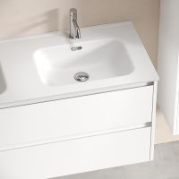 Тумба под раковину Sancos Libra 120 LB120-2W подвесная Белый глянец — фото 6, Тумбы под раковину