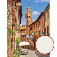 Фреска Ortograf Городской пейзаж 50056 Фактура флок FLK Флизелин (2*2,7) Бежевый/Голубой, Город — фото 1, Фрески