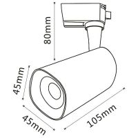 Трековый светильник Artelamp Barut A4561PL-1WH Белый — фото 6, Трековые светильники