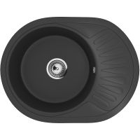 Кухонная мойка Ulgran Classic U-107m-344 Ультра-черная — фото 1, Кухонные мойки