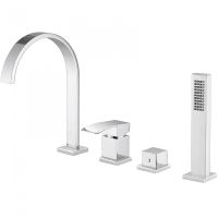 Смеситель на борт ванны Abber Wasserfall AF8613 Хром — фото 1, Смесители на борт ванны