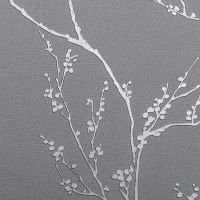 Обои Andrea Rossi Spectrum Pro 54386-3 Винил на флизелине (1,06*10) Серый/Серебряный, Листья/Рогожка — фото 1, Обои для стен