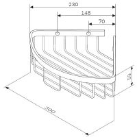 Полка корзина AM.PM Sense L угловая Хром арт-A7452200 — фото 7, Полки для ванной и душа