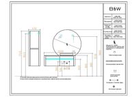 Тумба с раковиной Black&White Universe U915.1200 R 120 R 9151200R подвесная Glossy light grey — фото 13, Мебель для ванной