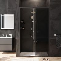 Товар: Душевая дверь AM.PM Gem 120 W90G-120-1-195BG профиль Черный матовый стекло тонированное-прозрачное - фото 4 Душевая дверь AM.PM Gem 120 W90G-120-1-195BG профиль Черный матовый стекло тонированное-прозрачное — фото 4, Душевые двери в нишу