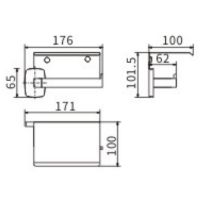 Держатель туалетной бумаги CeramaLux Cube 12607B Хром — фото 2, Держатели туалетной бумаги