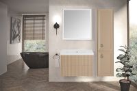 Товар: Шкаф пенал ASB-Woodline Риола 40 12420 подвесной Капучино - фото 6 Шкаф пенал ASB-Woodline Риола 40 12420 подвесной Капучино — фото 6, Мебель для ванной