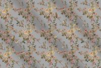 Фреска Ortograf Silver&Gold 32819 Фактура бархат FX Флизелин (4*2,7) Серый/Разноцветный, Цветы/Птицы — фото 2, Фрески