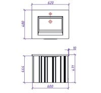 Тумба под раковину Creto Luna 60 17-IV60 подвесная Ivory — фото 7, Мебель для ванной