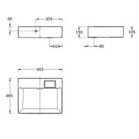 Раковина Kerama Marazzi Logica 60 LO.wb.60.0 Белая глянцевая — фото 6, Раковины накладные