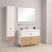 Стеклянная полка Aquaton 95 1A110403XX010 Хром — фото 3, Полки для ванной и душа