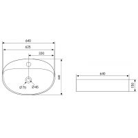 Раковина Abber Bequem 64 AC2112 Белая — фото 4, Раковины накладные