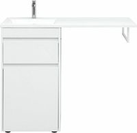 Тумба с раковиной Aquanet Токио 110 L 239298 Белая — фото 3, Тумбы с раковиной