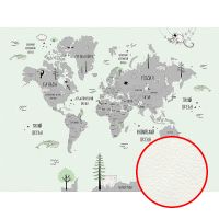 Фреска детская Ortograf Little Friends 34377 Фактура флок FLK Флизелин (4*3) Зеленый/Серый, Карты — фото 1, Фрески