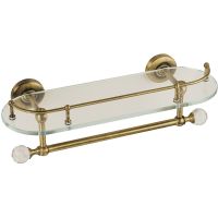 Стеклянная полка Migliore Amerida 16565 Бронза с кристаллами Swarovski — фото 1, Полки для ванной и душа