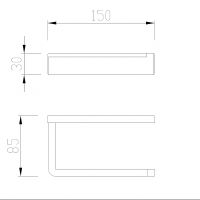 Держатель туалетной бумаги Abber Westen AA1731B Черный матовый — фото 2, Держатели туалетной бумаги