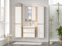 Товар: Зеркало со шкафом Brevita Balaton 65 R BAL-04065-03-01П с подсветкой Белое матовое Бежевое матовое - фото 5 Зеркало со шкафом Brevita Balaton 65 R BAL-04065-03-01П с подсветкой Белое матовое Бежевое матовое — фото 5, Мебель для ванной