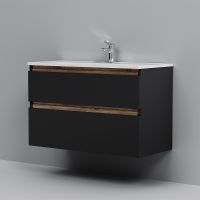 Тумба под раковину AM.PM X-Joy 100 M85AFHX1002BM подвесная Черная матовая — фото 4, Мебель для ванной