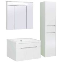 Тумба под раковину Runo Парма 75 00-00001039 подвесная Белая — фото 4, Тумбы под раковину