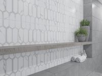 Керамическая плитка Azori Calacatta Opaco Diamond 00-00108674 настенная 31,5х63 см — фото 7, Керамическая плитка