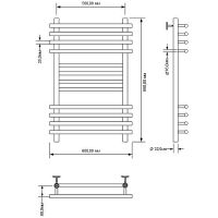 Водяной полотенцесушитель Aquanet Largo 100x50 266746 Хром — фото 2, Водяные полотенцесушители