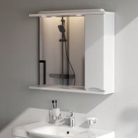 Зеркало со шкафом AM.PM Like 80 R M80MPR0801WG с подсветкой Белый — фото 3, Зеркальные шкафы в ванную