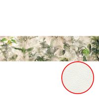 Фреска Ortograf Oasis 32762 Фактура флок FLK Флизелин (10,6*2,7) Серый/Зеленый, Листья — фото 1, Фрески