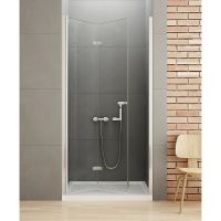 Душевая дверь New Trendy New Soleo Chrome 100 L D-0135A профиль Хром стекло прозрачное — фото 2, Душевые двери в нишу