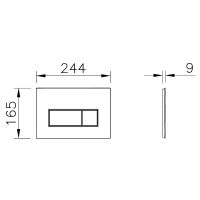 Комплект унитаза с инсталляцией Vitra Zentrum Square 9875B003-7201 с сиденьем Микролифт и клавишей смыва Хром глянцевый — фото 14, Комплекты унитаз + инсталляция