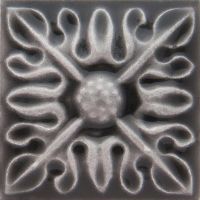 Керамическая вставка Adex Studio Relieve Flor № 2 Volcanico ADST4065 3х3 см — фото 1, Керамическая плитка