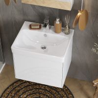 Тумба под раковину Aquaton Асти 55 1A263101AX2B0 подвесная Белая — фото 5, Тумбы под раковину