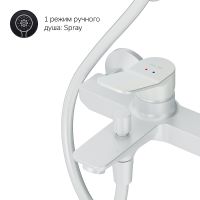 Душевая система AM.PM X-Joy F43885A14 Белый матовый — фото 11, Душевые стойки