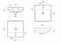 Раковина Santek Адриана 45 1.WH50.1.630 Белая — фото 5, Раковины подвесные